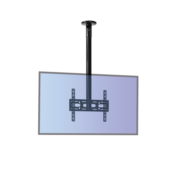 Pied industriel modulaire pour écran vitrine